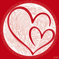 coeurs mariage union anniversaire